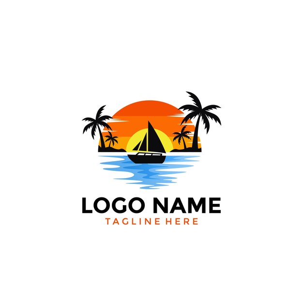 Modelo de design vetorial de logotipo de viagem 5