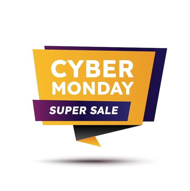 Modelo de design vetorial de promoção de vendas de Cyber Monday