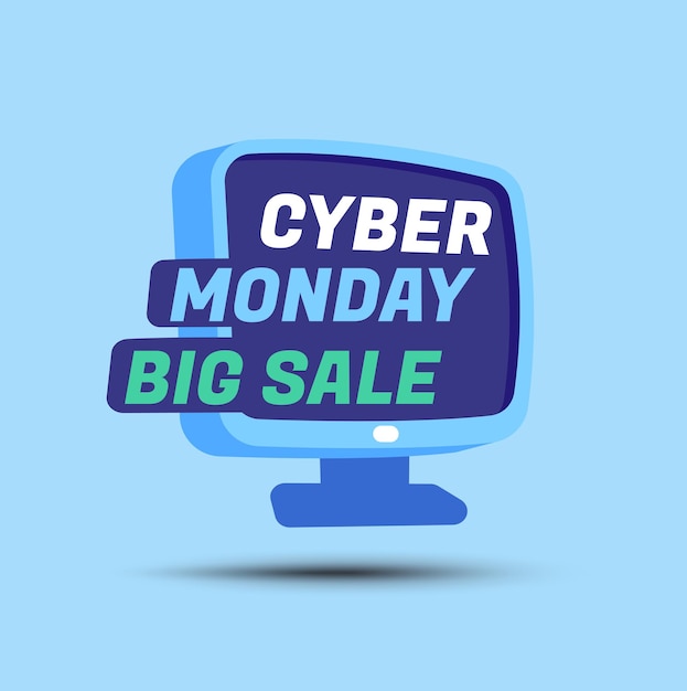 Modelo de design vetorial de promoção de vendas de Cyber Monday