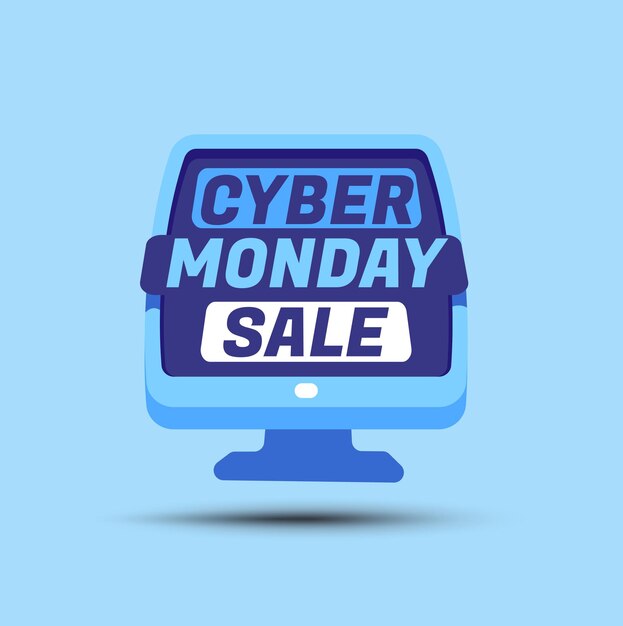 Modelo de design vetorial de promoção de vendas de Cyber Monday