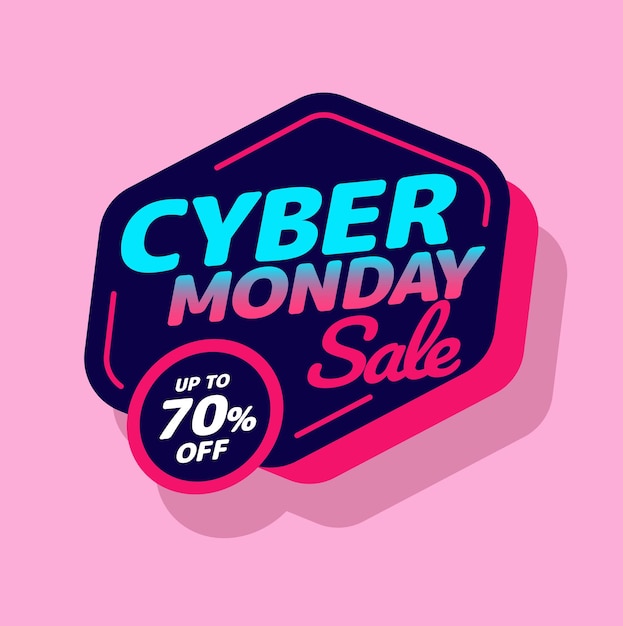 Modelo de design vetorial de promoção de vendas de Cyber Monday