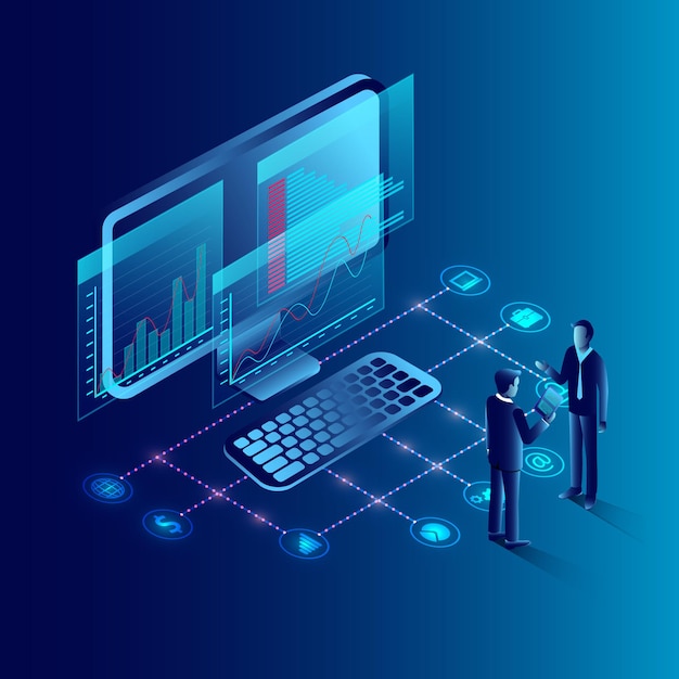 Modelo de design vetorial de site de tecnologia