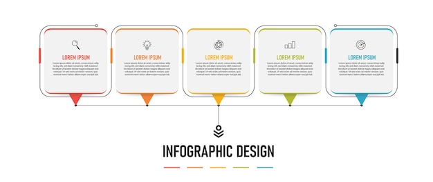 Modelo de diagrama de infográfico de processo de negócios