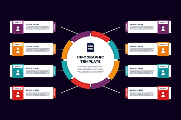 Modelo de diagrama de infográfico para negócios