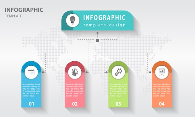 Modelo de diagrama moderno infográfico