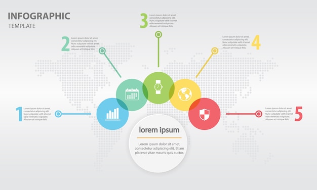 Modelo de diagrama moderno infográfico