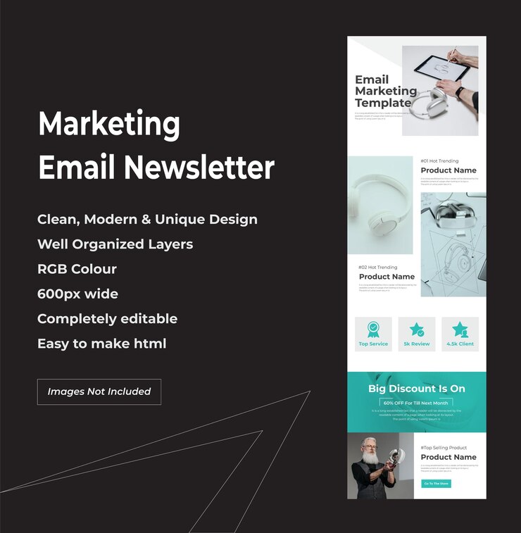 Modelo de e-mail para marketing de produtos