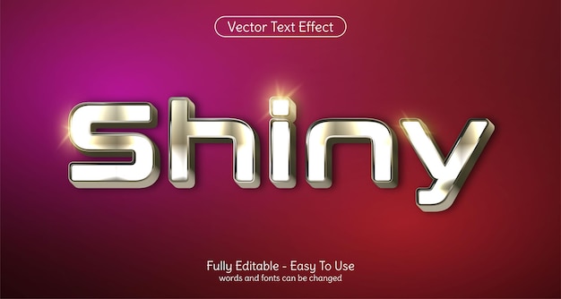 Vetor modelo de efeito de estilo editável brilhante de texto 3d criativo