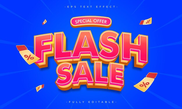 Modelo de efeito de texto de venda flash