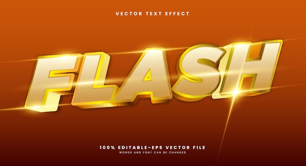 Modelo de efeito de texto editável em flash com tema de estilo 3D