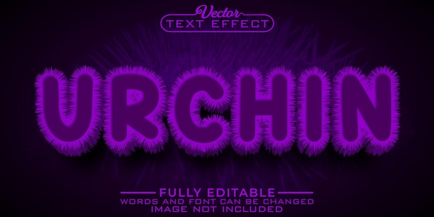 Modelo de efeito de texto editável purple sea urchin
