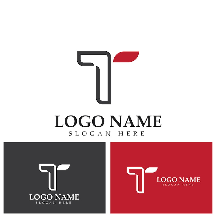 Vetor modelo de elemento de design de ícone de logotipo letra t