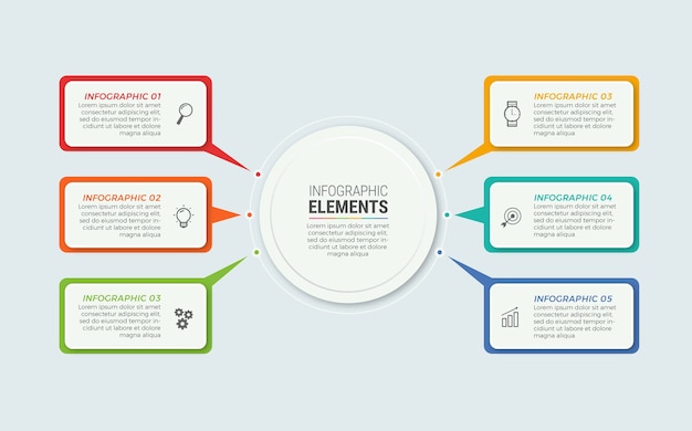 Modelo de elementos de infográfico de negócios