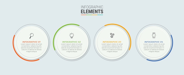 Modelo de elementos de infográfico de negócios