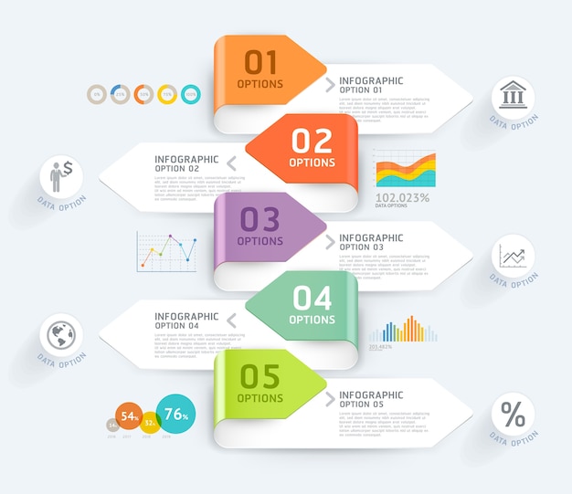 Modelo de elementos de infográfico de negócios