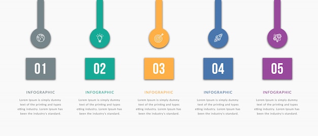 Modelo de elementos de infográfico