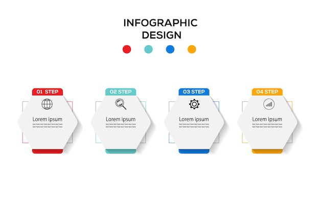 Modelo de elementos infográficos para série de evolução, diagrama, banner criativo.