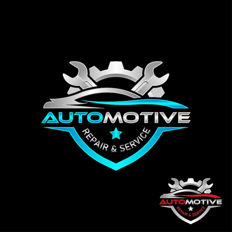 Vetor modelo de emblema de logotipo de serviço de reparação de automóveis logotipo perfeito para o automóvel e reparação em