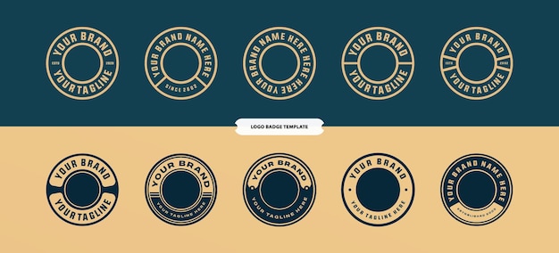 modelo de emblema de logotipo