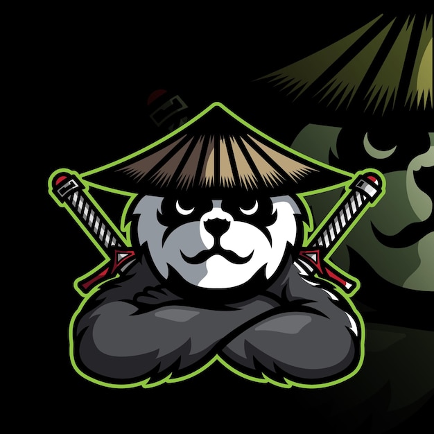 Modelo de esporte panda samurai