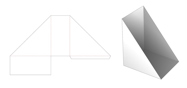 Modelo de estante de livro de formato triangular recortado