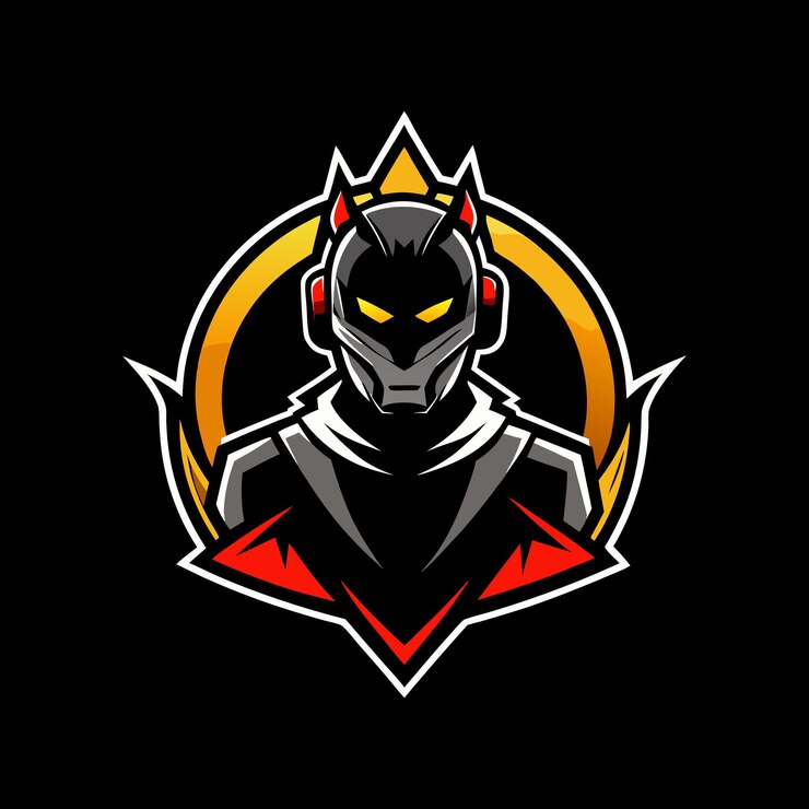 Vetor modelo de estilo de design de ilustração de logotipo de silhueta vetorial de jogos
