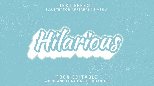 Modelo de estilo de efeito de texto editável hilarius