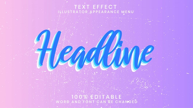 Modelo de estilo de efeito de texto editável