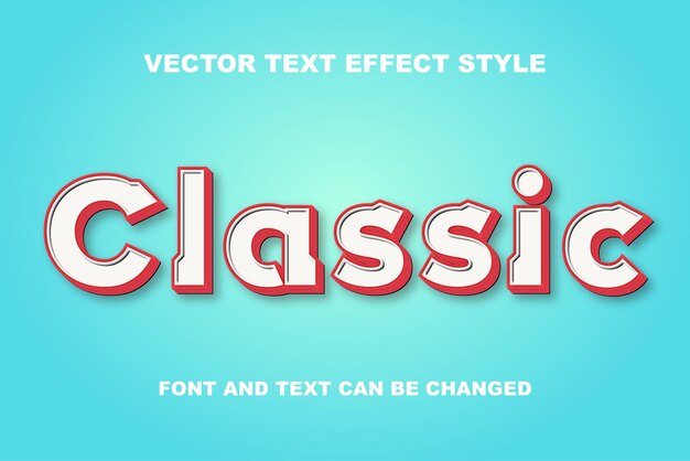 Modelo de estilo de fonte de efeito de texto editável 3d estilo retro clássico