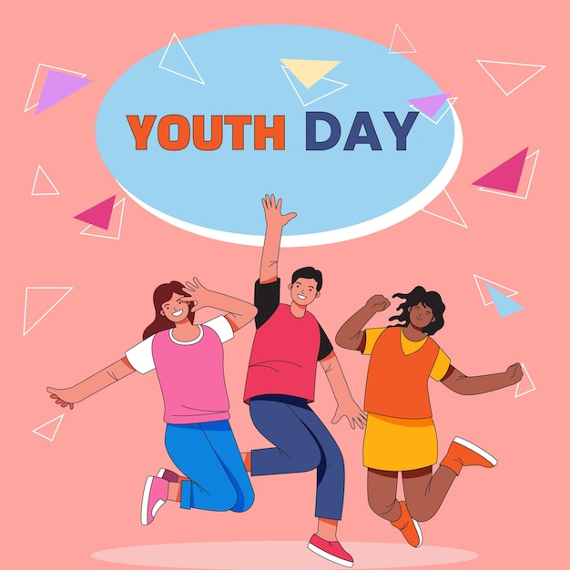 Modelo de feed de mídia social do Dia Internacional da Juventude
