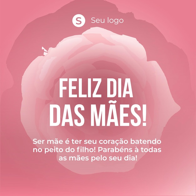 Vetor modelo de feliz dia das mães com flor