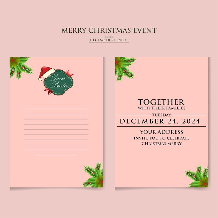 Vetor modelo de festa de ano novo de natal flyer para anúncio de postagem em mídias sociais natal