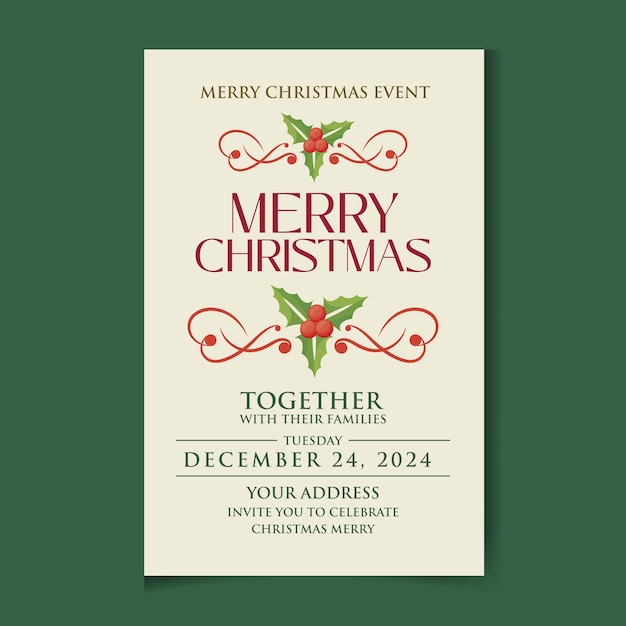 Modelo de festa de Ano Novo de Natal Flyer para anúncio de postagem em mídias sociais Natal