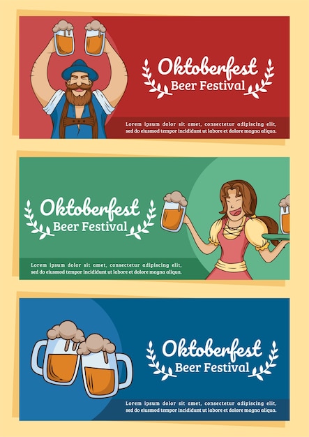 Modelo de festival de cerveja oktoberfest