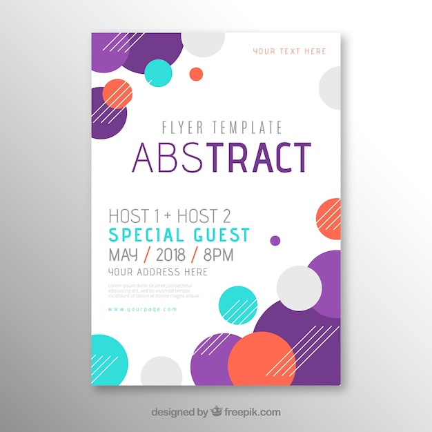 Modelo de Flyer em estilo abstrato