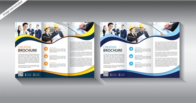 modelo de folheto com três dobras para folheto de layout