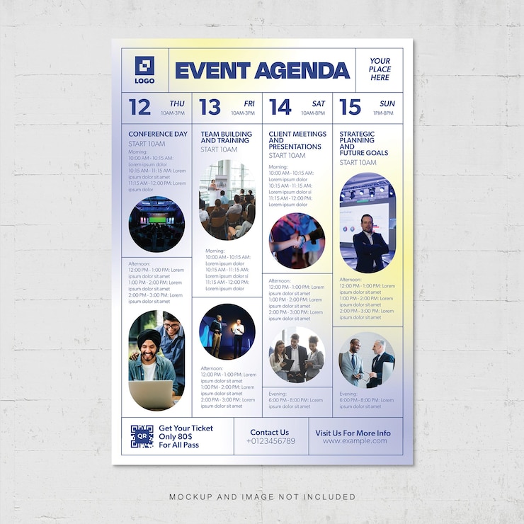 Vetor modelo de folheto de agenda em estilo roxo moderno em vector eps