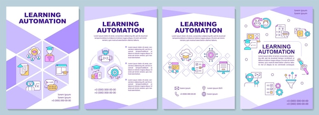 Modelo de folheto de automação de aprendizagem