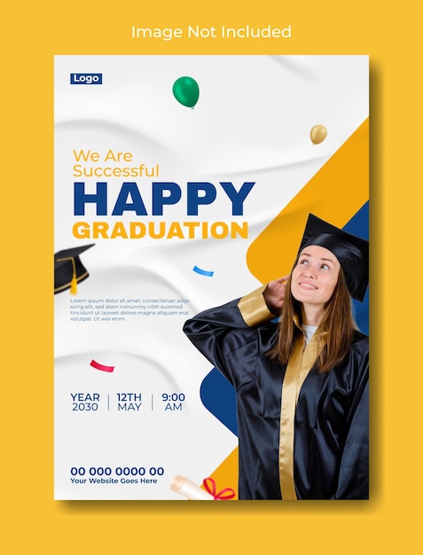 Modelo de folheto de graduação