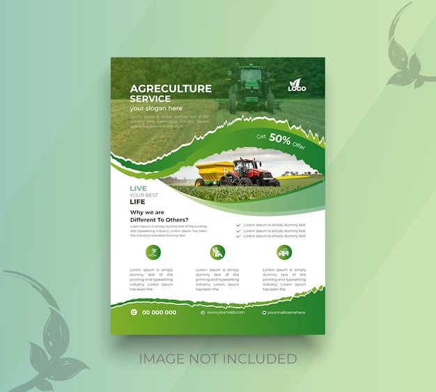 Vetor modelo de folheto especial de produtos orgânicos alimentos vegetais