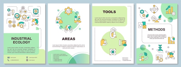 Modelo de folheto verde de abordagem de ecologia industrial
