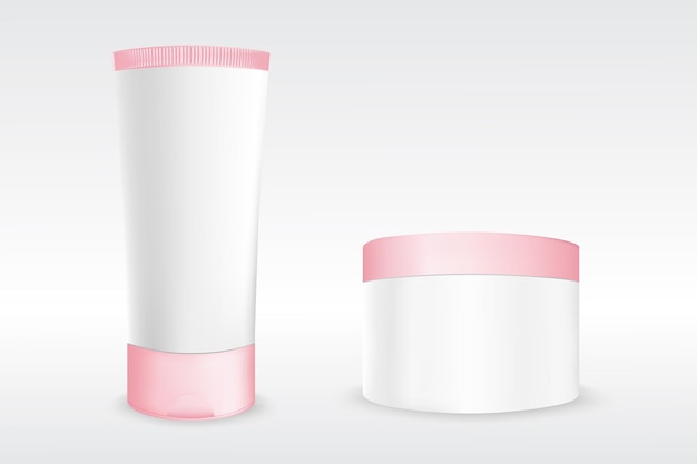 Modelo de frasco de creme para produtos de beleza cosméticos