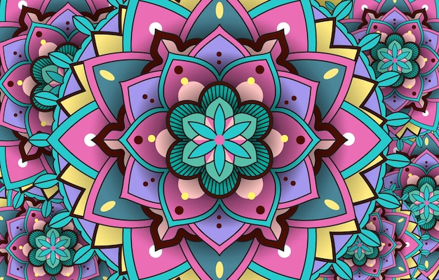 Modelo de fundo bonito mandala