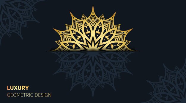 Modelo de fundo de arte mandala de cor de luxo gradiente legal exclusivo