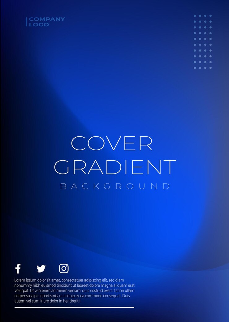 Vetor modelo de fundo de cobertura de gradiente vetorial para cartaz de revista de relatório anual da brochura