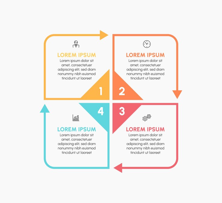 Vetor modelo de fundo de design de infografia de negócios