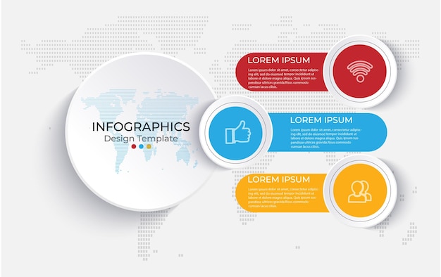 Modelo de fundo de design de infográfico de negócios vetoriais