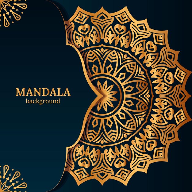 Vetor modelo de fundo de design de mandala ornamental de luxo