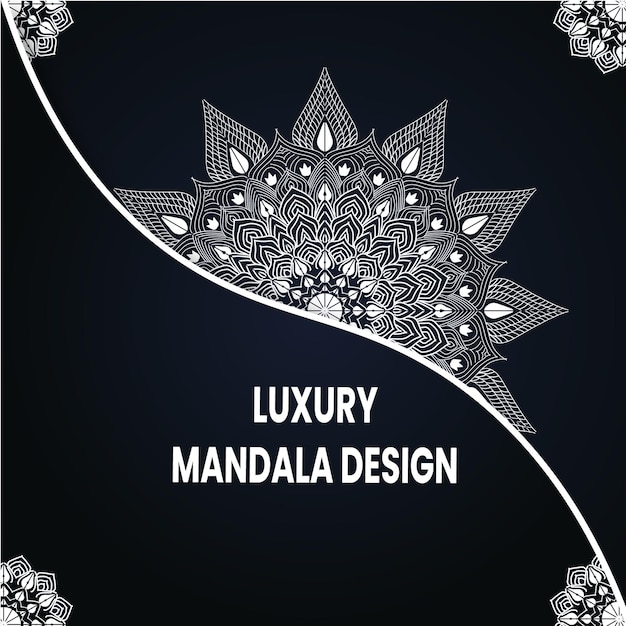 Vetor modelo de fundo de mandala ornamental de luxo