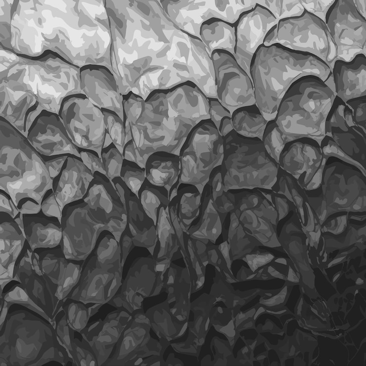 Vetor modelo de fundo de papel de parede texturizado em preto e branco 3d banner de fundo texturizado vector grey a